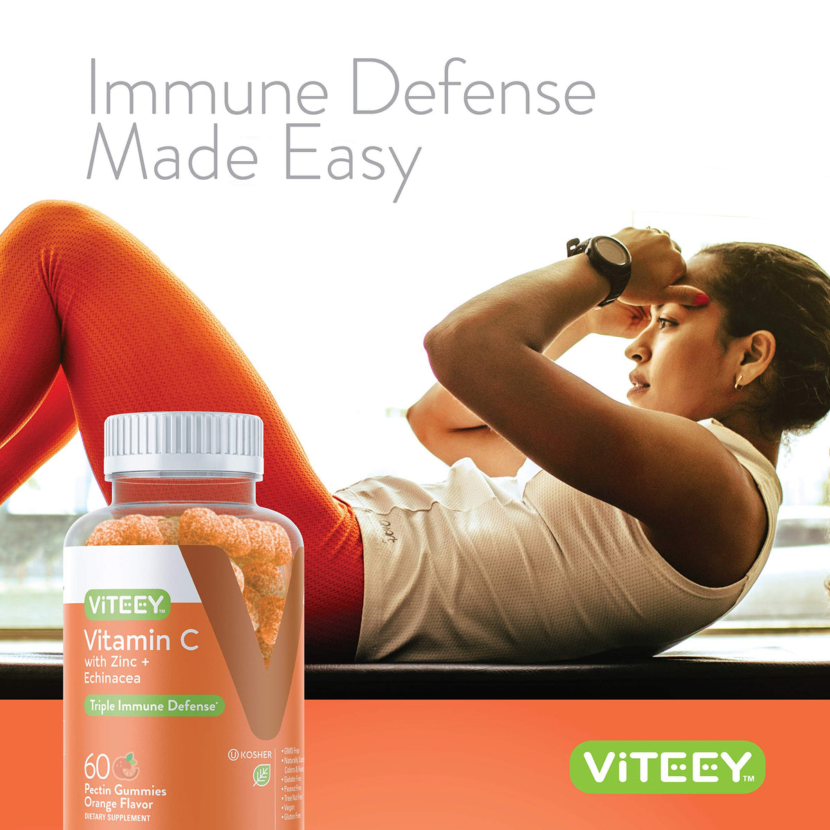 Gummies Viteey à la vitamine C, présentation en lifestyle