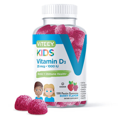 Gummies Viteey Vitamine D3 Enfants 120 gummies vue de face