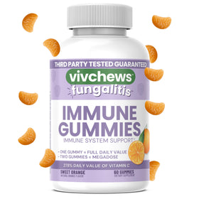 Gummies vivchews dans une main, montrant leur facilité d'utilisation