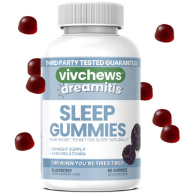 Gummies vivchews sur une surface en bois