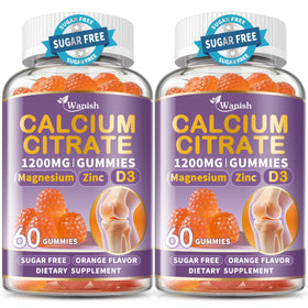Gummies Wanish Calcium Citrate 1200 mg vue avant avec emballage orange