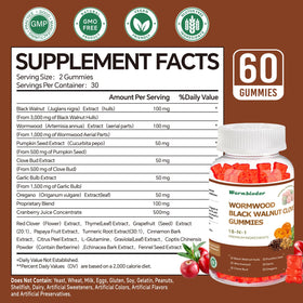 Gummies Warmbioder 18 en 1 avec les dimensions de l'emballage