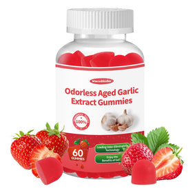 Gummies Warmbioder à l'ail vieilli, saveur fraise, vue de face