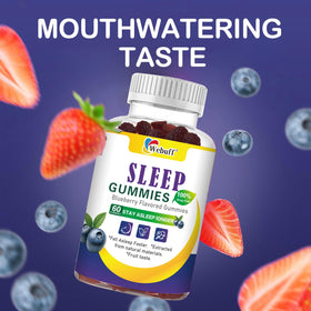 Gummies Webuff de mélatonine 10 mg avec fruits et flacon