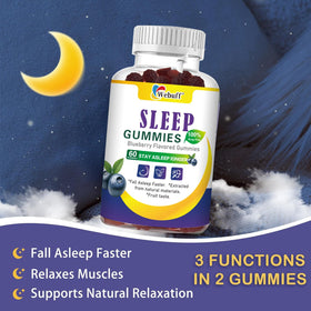 Gummies Webuff de mélatonine 10 mg, saveur myrtille, vue de côté