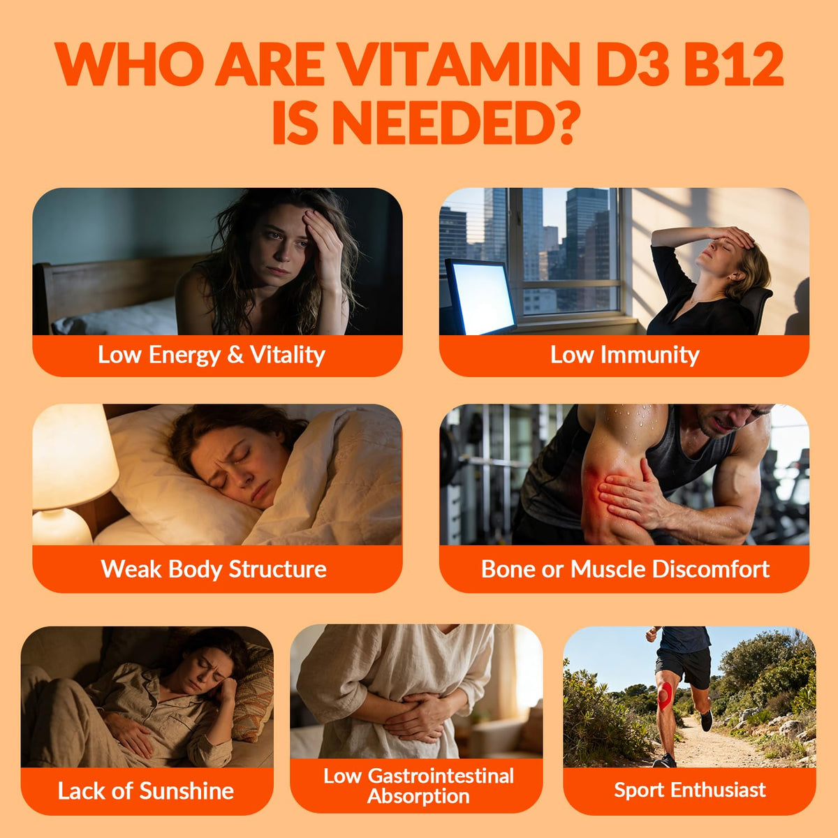 Gummies WEEVIT D3 B12 dans une main, format pratique