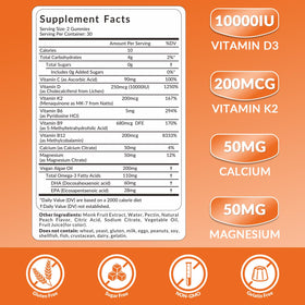 Gummies WEEVIT, ingrédients principaux sur l'emballage