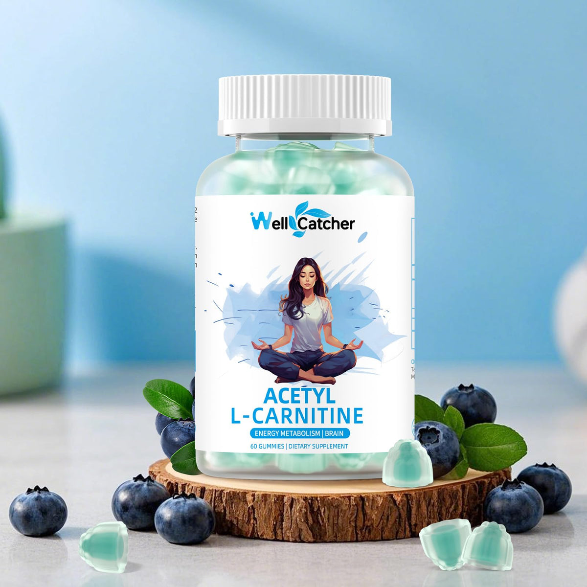 Gummies Wellcatcher Acétyl L-Carnitine 1000MG dans une main
