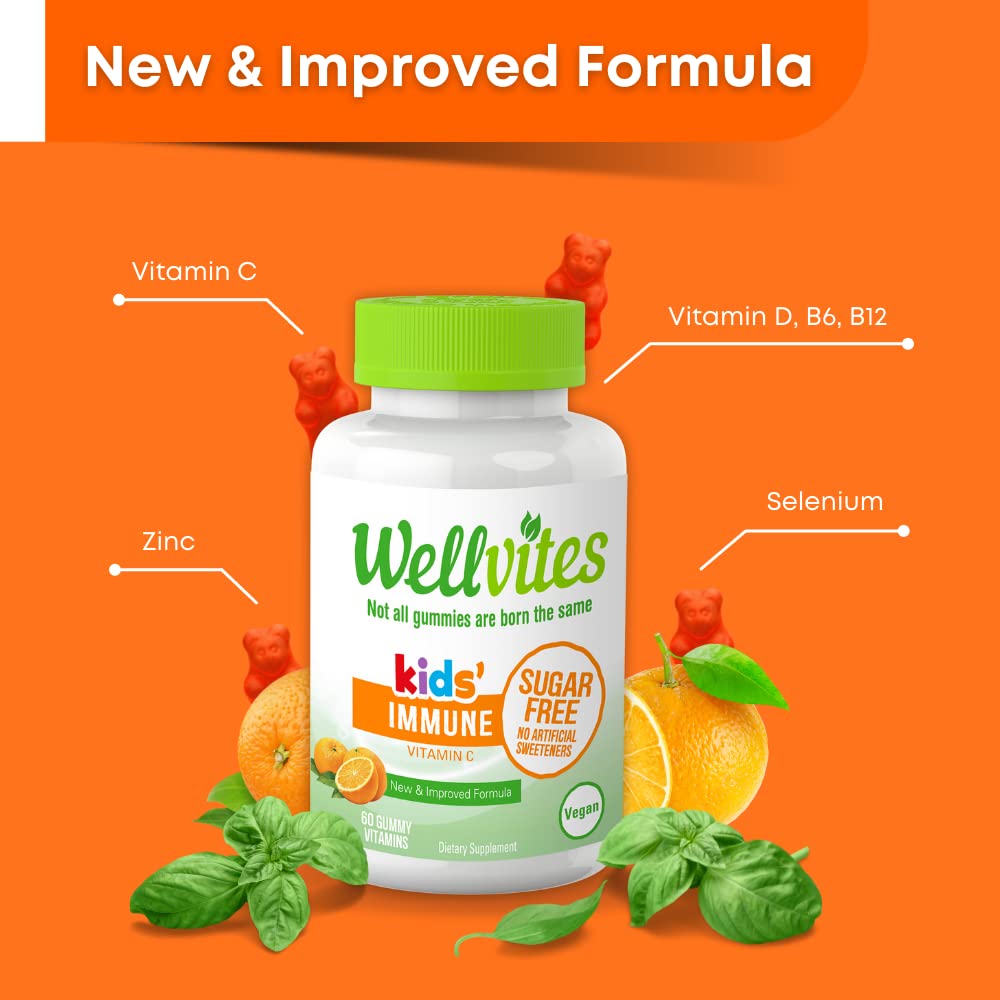 Gummies Wellvites en forme de gélifiés, couleur orange