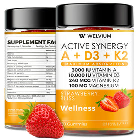 Gummies WELVIUM ADK 10, ambiance wellness avec accessoires de santé