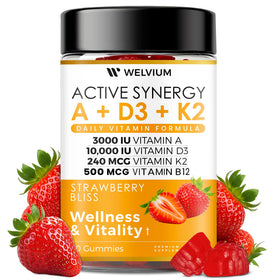 Gummies WELVIUM ADK 10 avec saveur de fraise, emballage avant