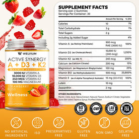 Gummies WELVIUM ADK 10, vue de côté montrant la texture des gummies