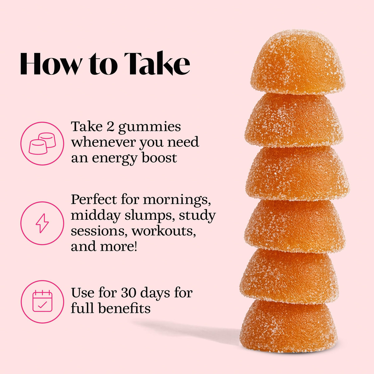 Gummies Winged Wellness Rise Up, prise en main pour dosage