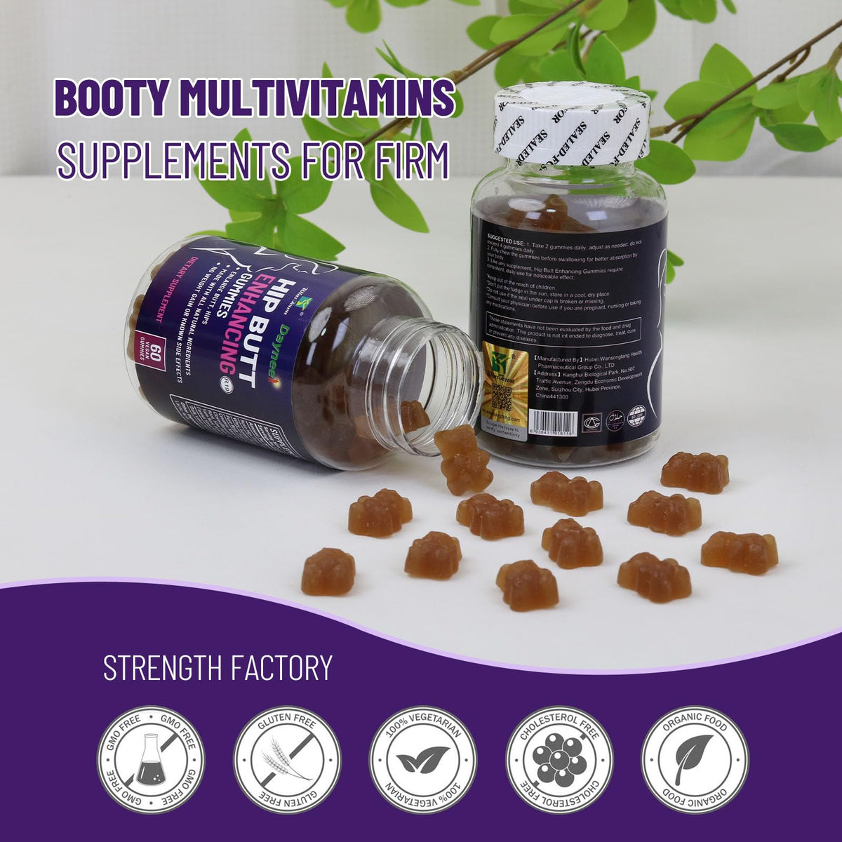 Gummies Wins Town Hips & Butt avec une cuillère pour dosage