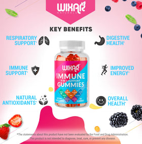 Gummies WIXAR NATURALS avec étiquette et ingrédients visibles