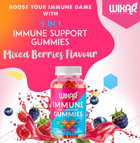 Gummies WIXAR NATURALS de soutien daily wellness, vue de près avec baies