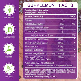 Gummies WOGORGT glucosamine chondroïtine sur une table