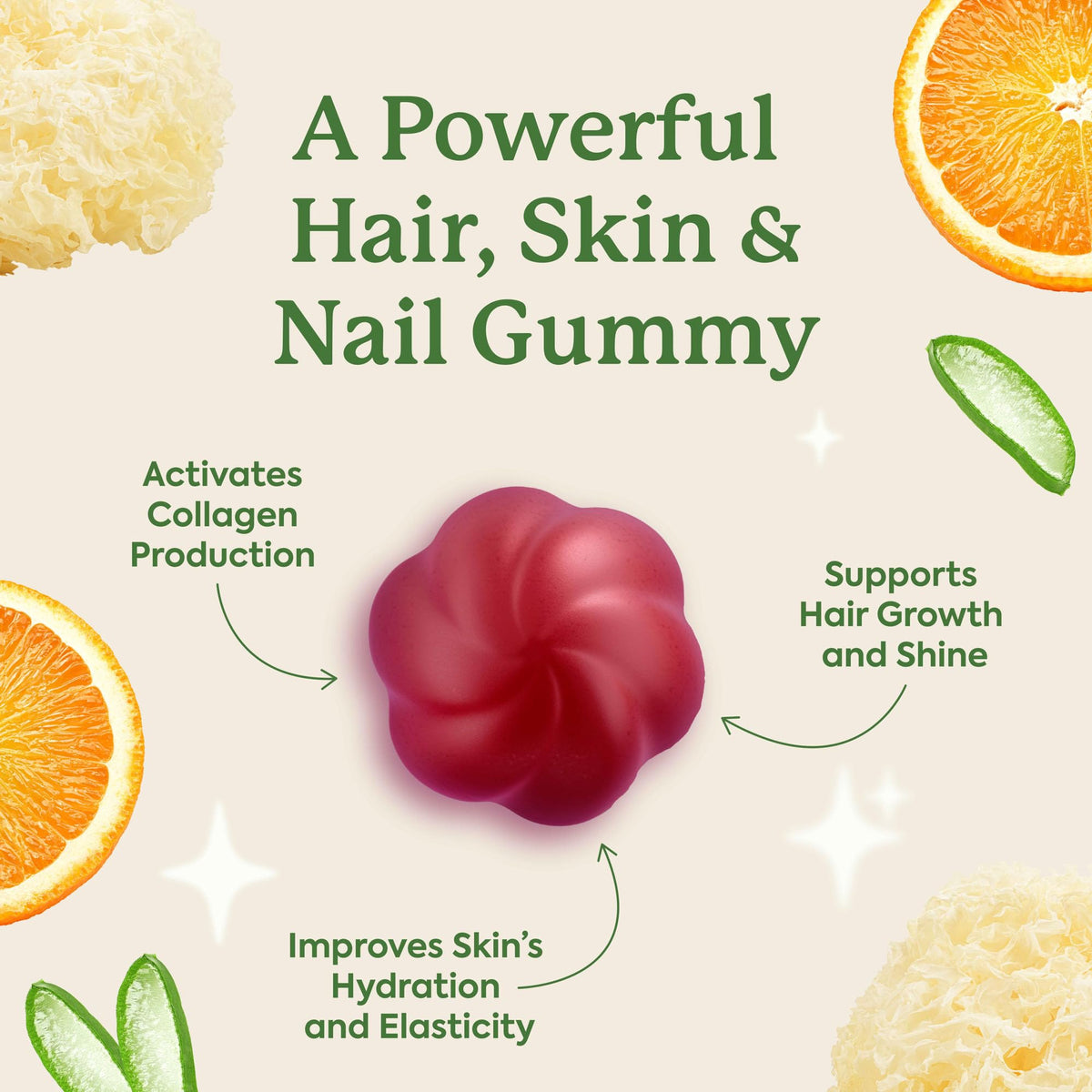 Gummies WonderBeauty 60 Ct, texture des gummies