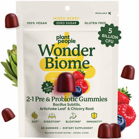 Gummies WonderBiome de Plant People, sachet de 60 unités