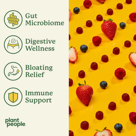 Gummies WonderBiome de Plant People, sachet ouvert avec gummies