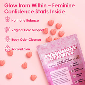 Gummies WOVOEO aux phéromones, gummies dans une main