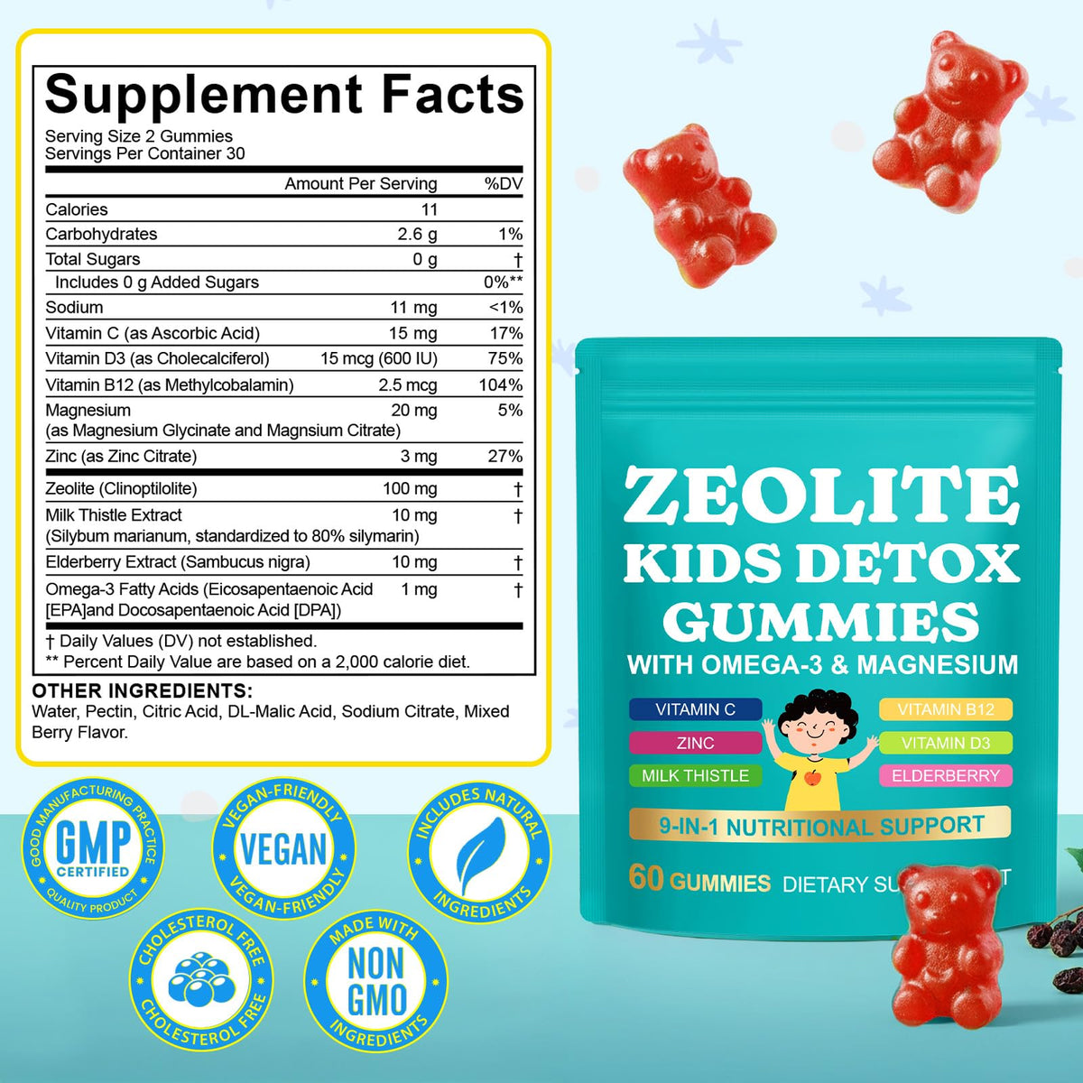 Gummies Xaarty pour enfants, mise en scène avec des enfants souriants