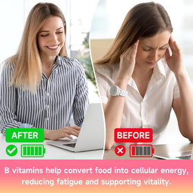 Gummies XIAAN Complexe de Vitamines B 120 Gummies Framboise avec une main
