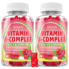 Gummies XIAAN Complexe de Vitamines B 120 Gummies Framboise vue de face