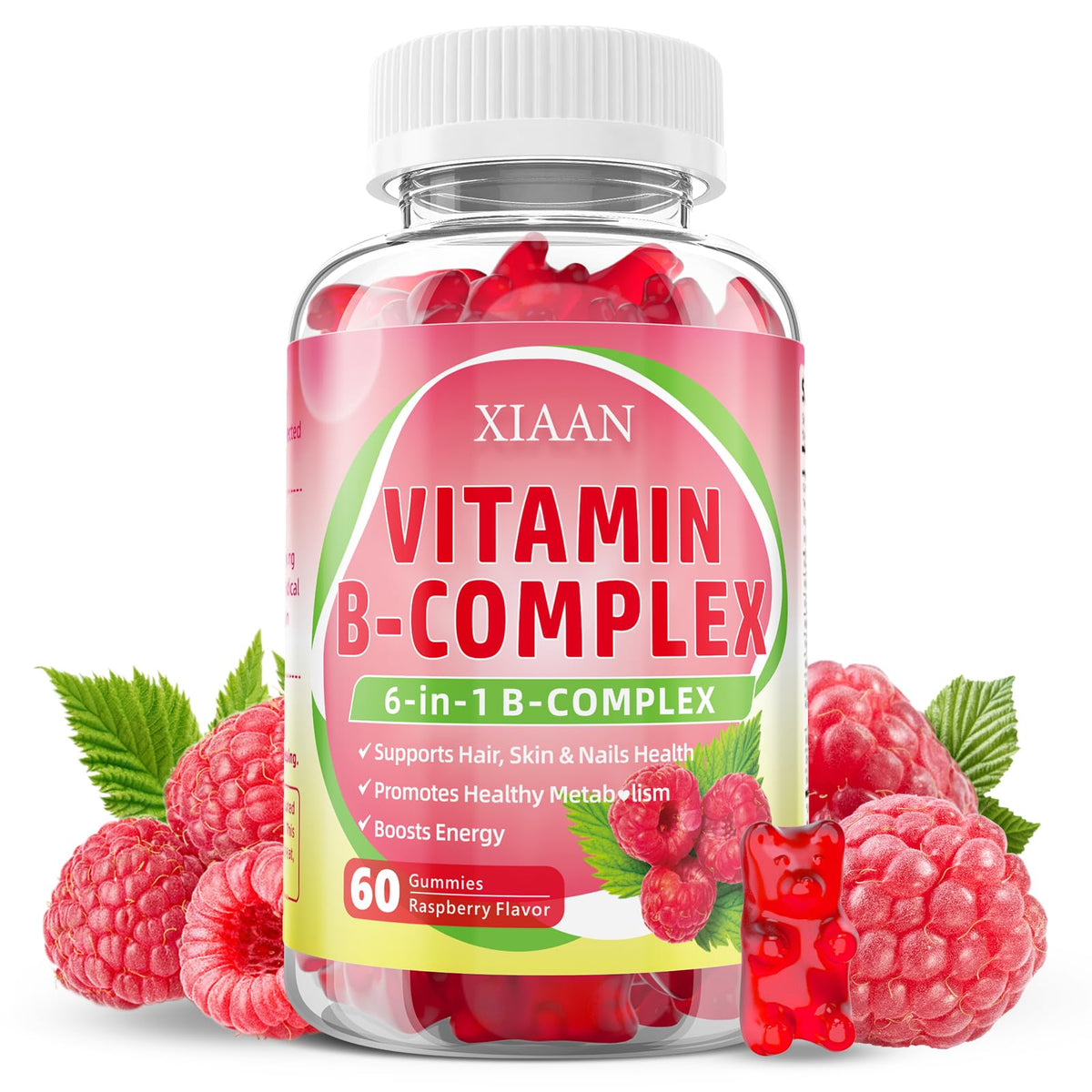Gummies XIAAN Complexe Vitamines B 60 unités vue de face