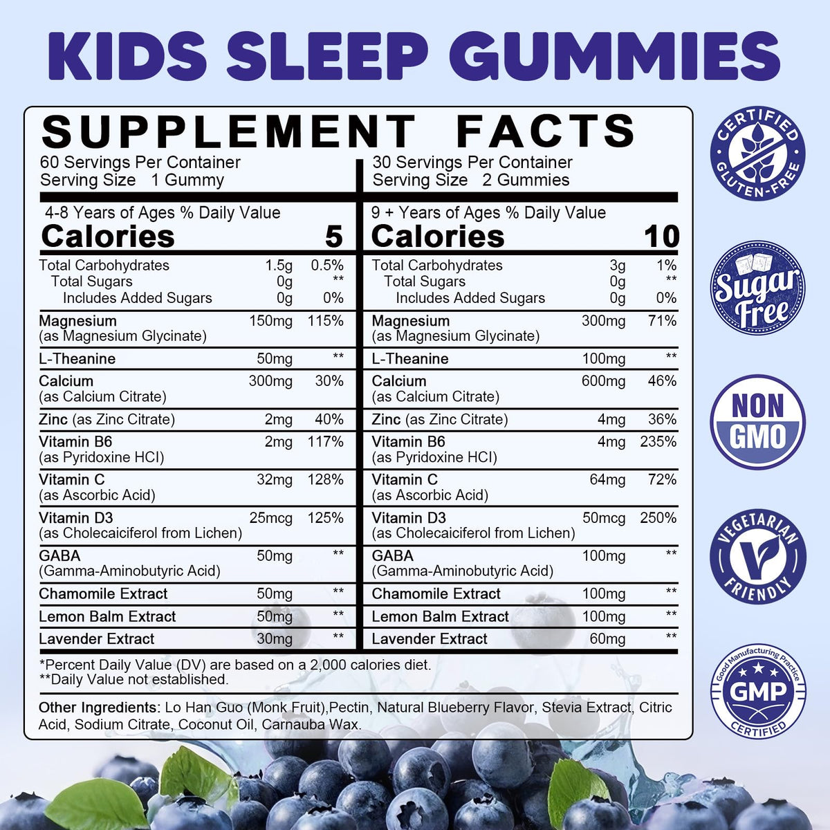 Gummies YANLUOBO au goût de myrtille en forme d'ours