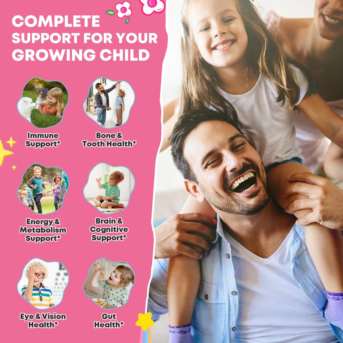 Gummies YANLUOBO pour enfants, format et dosage