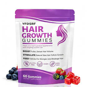 Gummies YFDSRF de croissance capillaire en sachet de 60 pièces