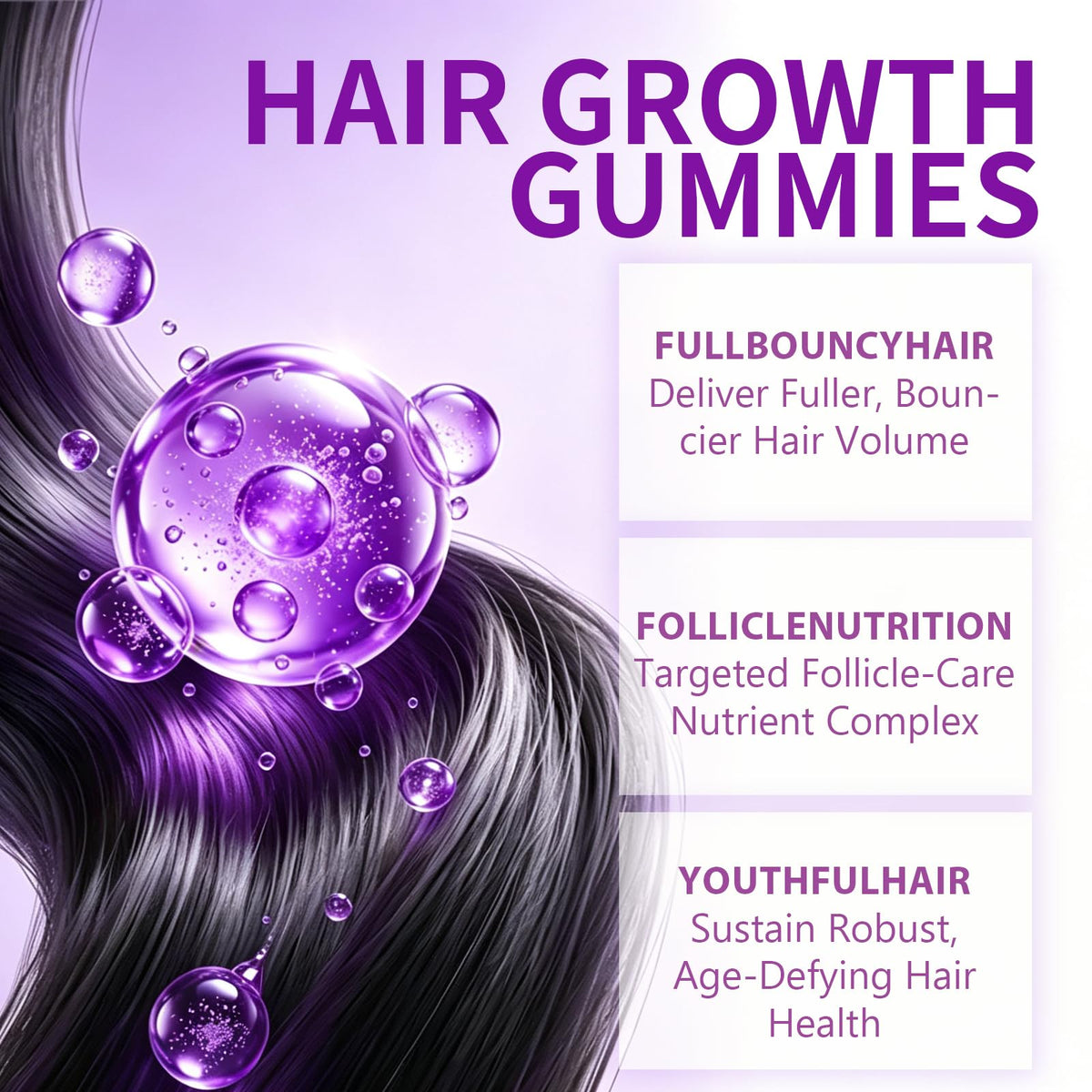 Gummies YFDSRF montrant la texture et la couleur