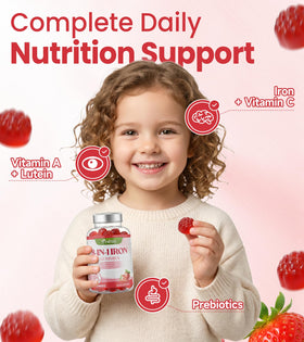 Gummies Yheso en forme de fraise, présentées sur une table