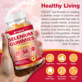 Gummies Yidout au sélénium, vue de près