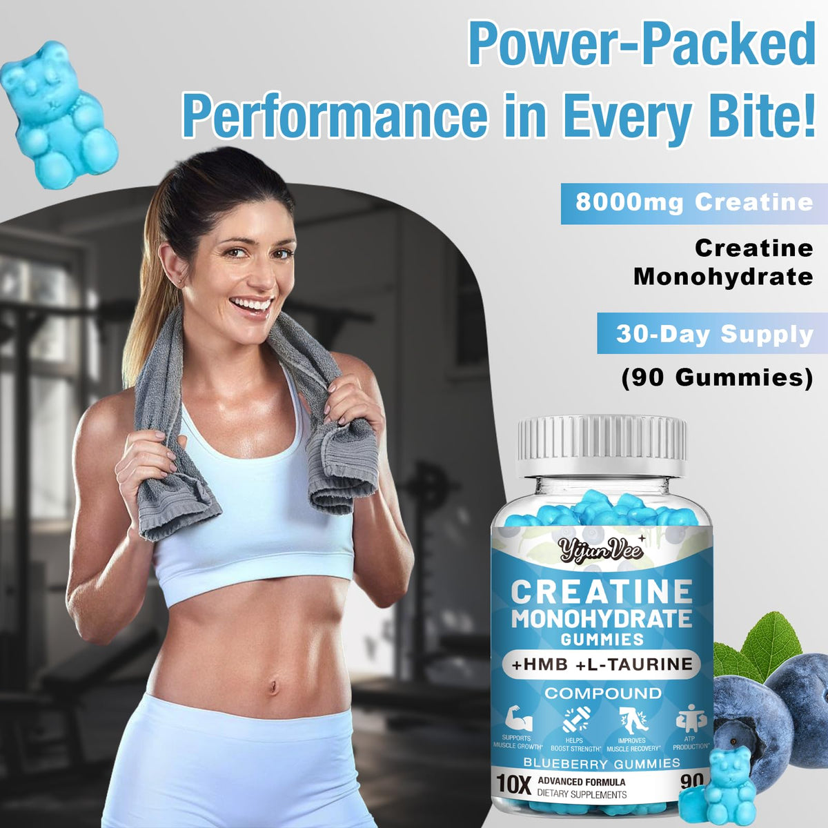 Gummies YijunVee 8000MG en gros plan