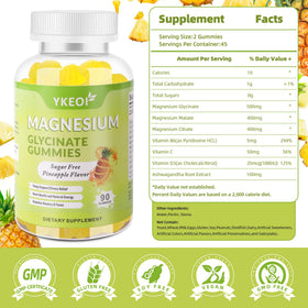 Gummies YKEOI avec étiquette de composition