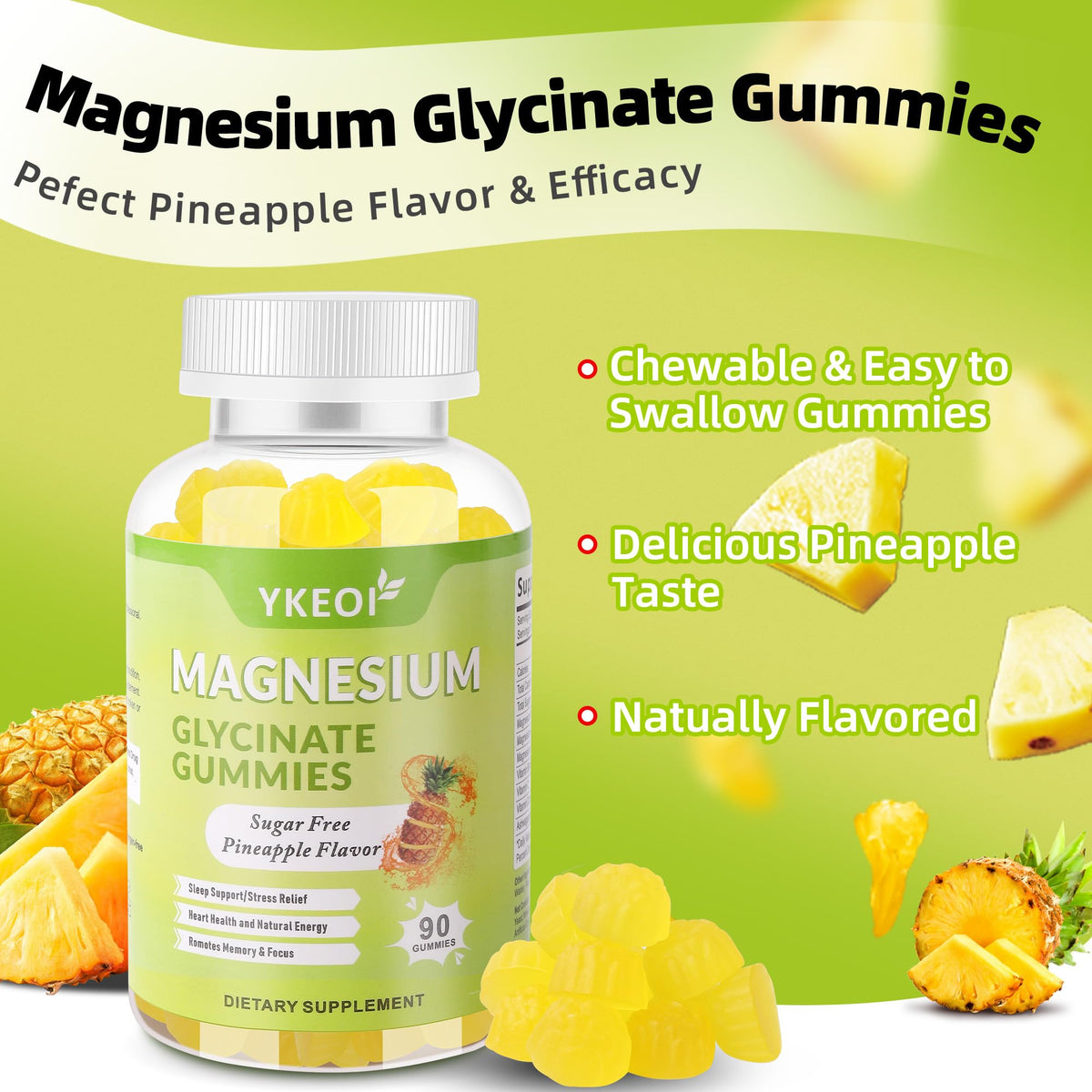 Gummies YKEOI sur fond blanc