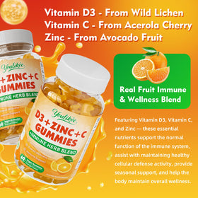 Gummies Youlikee avec fruits frais, présentation