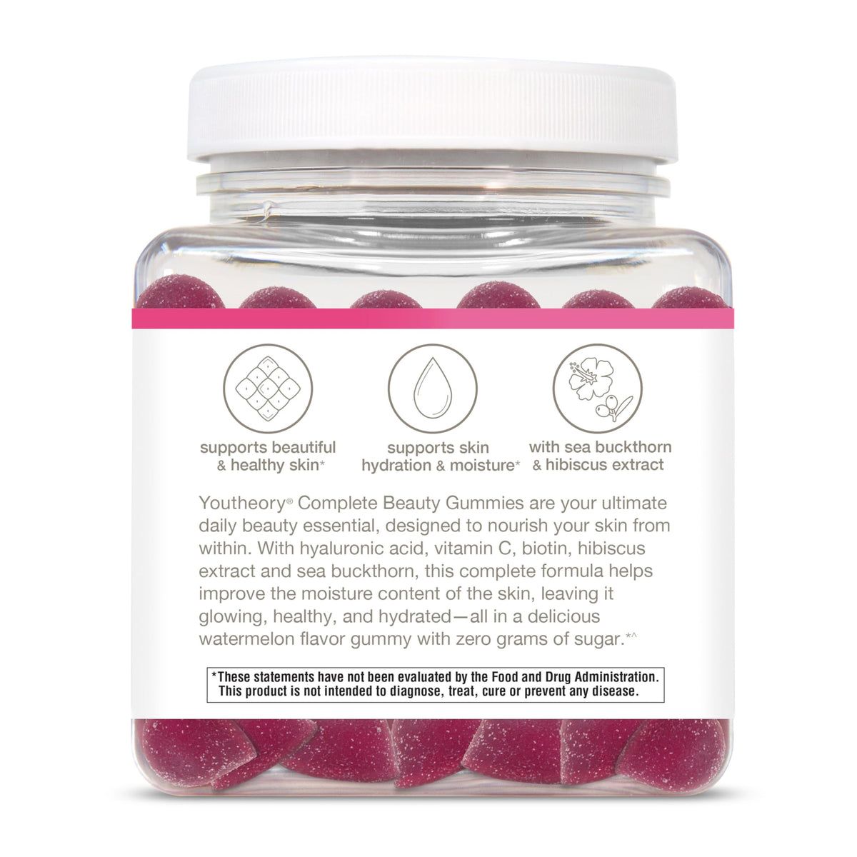 Gummies Youtheory dans leur emballage avec saveur pastèque