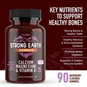 Gummies YUM-V'S Calcium, Magnésium, Vitamine D3 montrant la texture moelleuse
