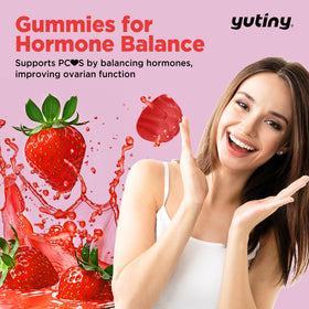 Gummies Yutiny Myo-Inositol avec échantillon de fraise