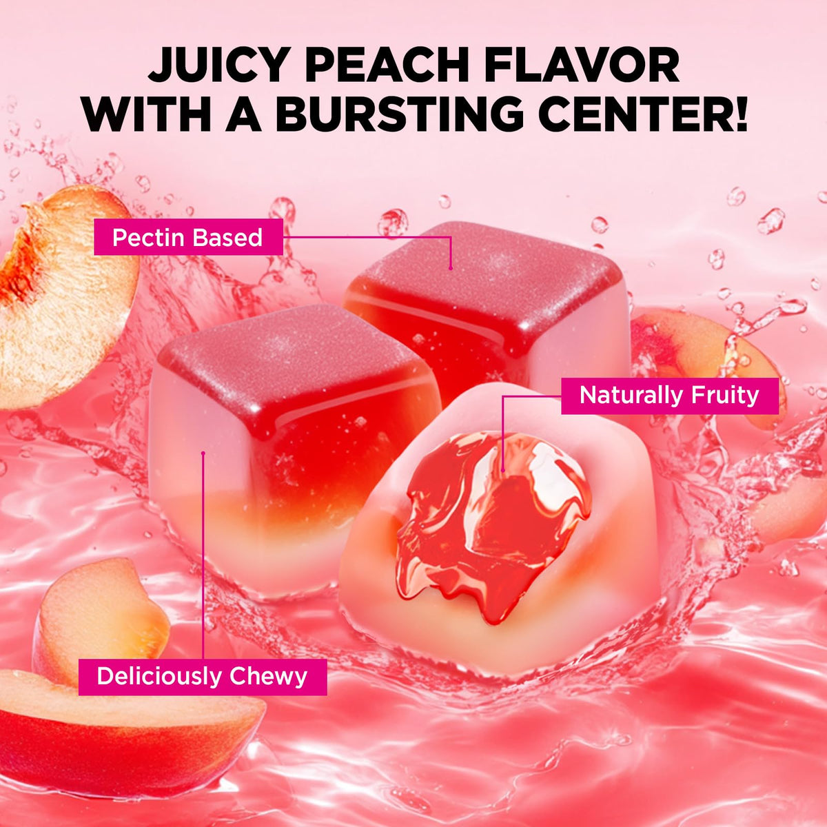 Gummies Yutiny sur un comptoir de cuisine