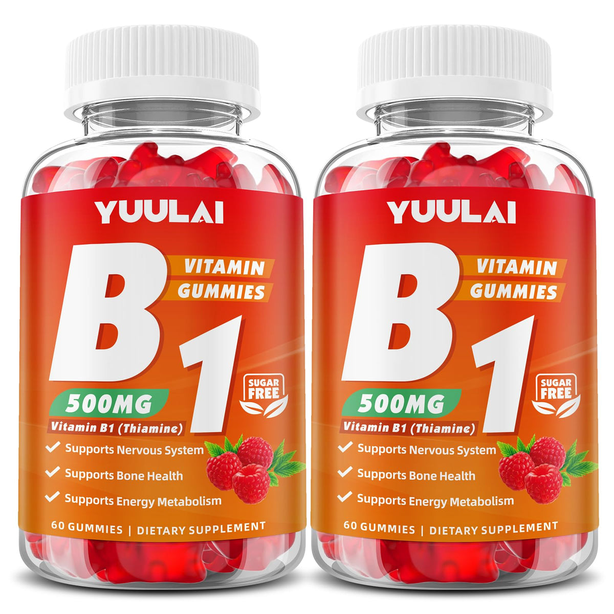 Gummies YUULAI Vitamines B1 500mg, emballage avant