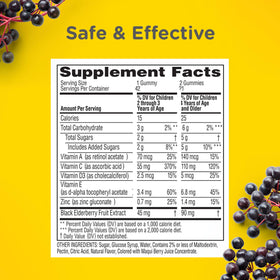 Gummies Zarbee's au sureau, goût naturel de baies