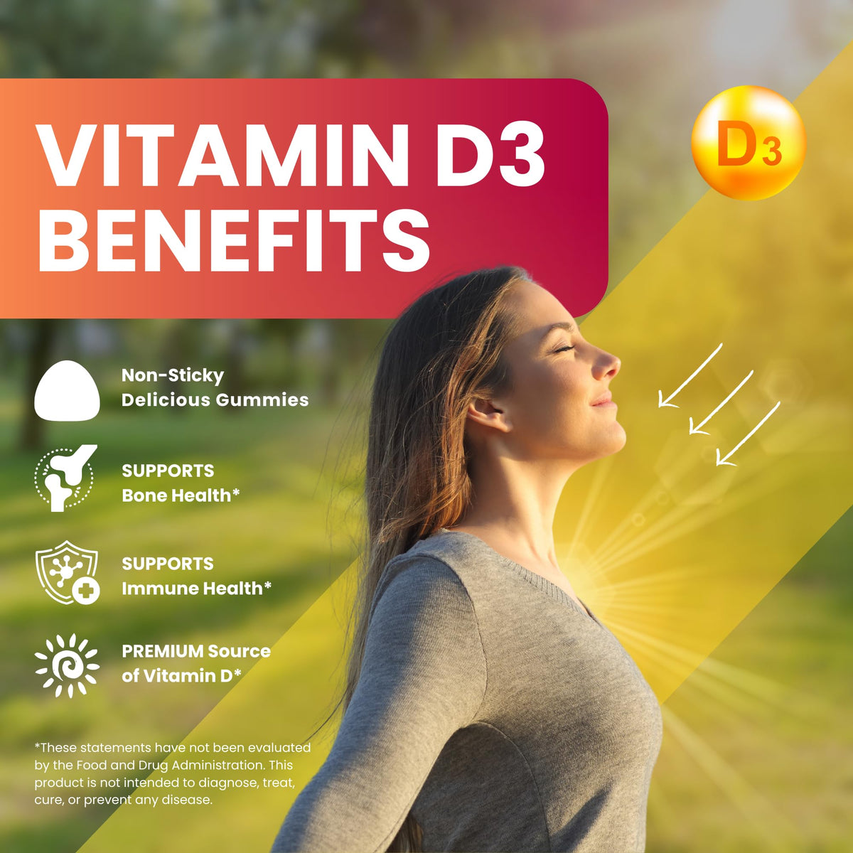 Gummies Zaytun Halal Vitamine D3 2000 IU, gummies orange et mangue