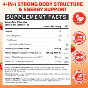 Gummies ZEGBALP au calcium 1200 mg avec vitamine D3, emballage
