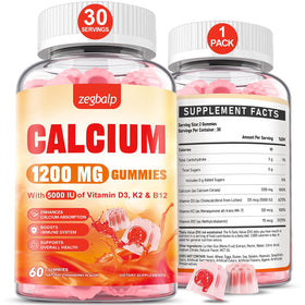 Gummies ZEGBALP Calcium 1200 mg avec Vitamine D3, vue avant