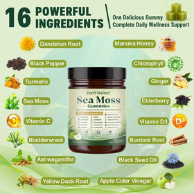 Gummies ZenVitalize avec Huile de Graines Noires et Ashwagandha