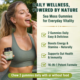 Gummies ZenVitalize Mousse de Mer ouvertes avec une portion